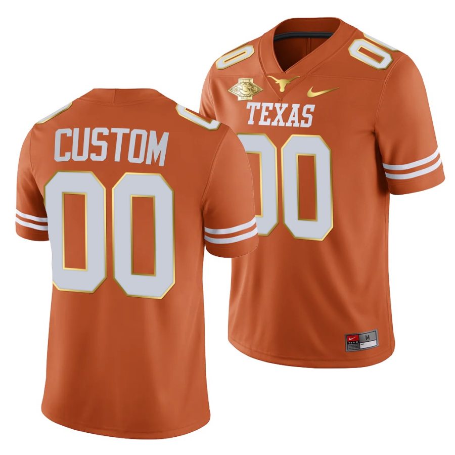 texas longhorns custom orange 2021 red river showdown men jersey