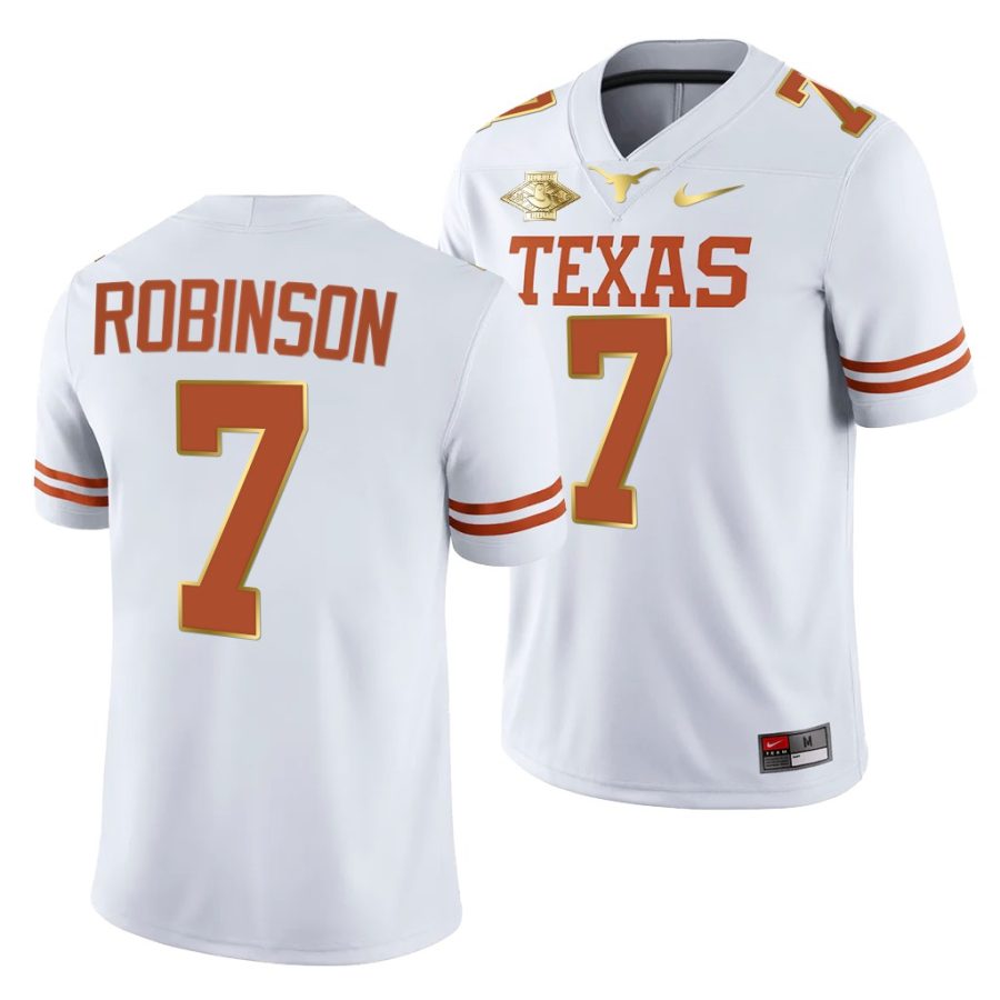 texas longhorns keilan robinson white 2021 red river showdown men jersey