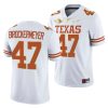 texas longhorns luke brockermeyer white 2021 red river showdown men jersey