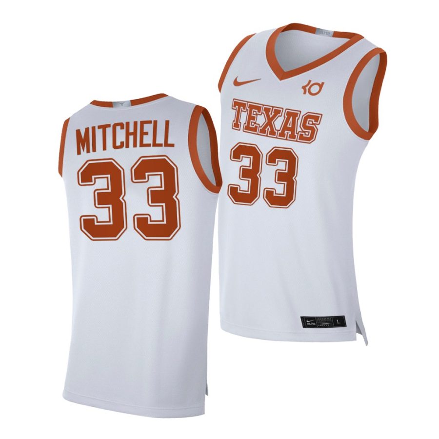 texas longhorns tre mitchell white alumni player limited 2021 top transfers jersey