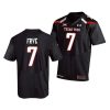 texas tech red raiders adrian frye black college football men's jersey