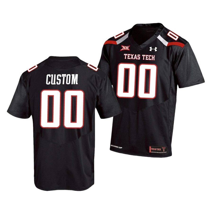 texas tech red raiders custom black college football men's jersey