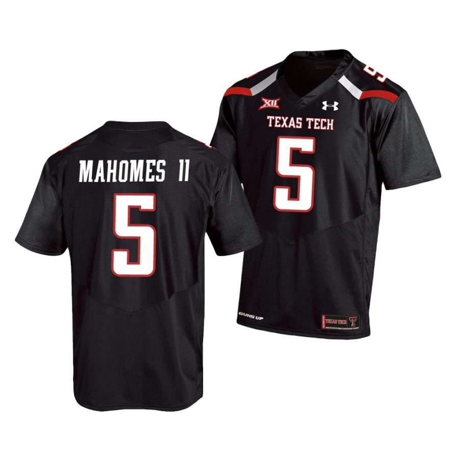 texas tech red raiders patrick mahomes ii black college football men's jersey