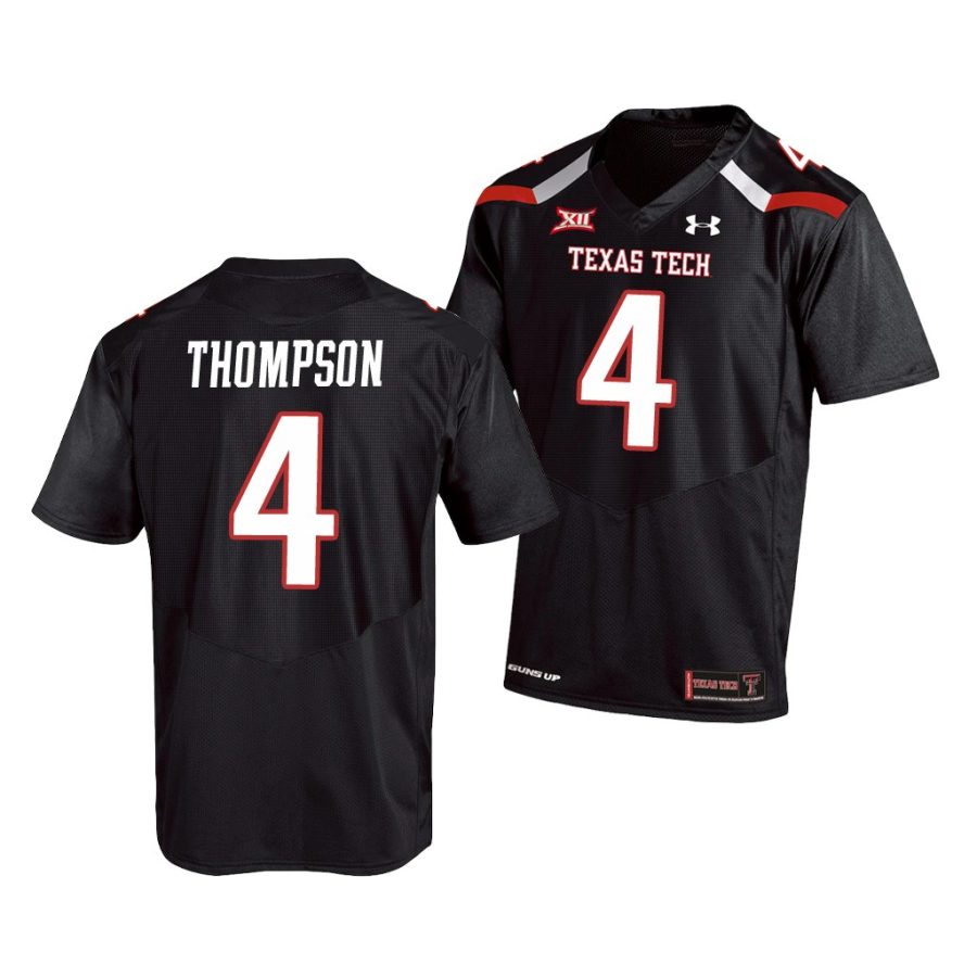 texas tech red raiders sarodorick thompson black college football men's jersey