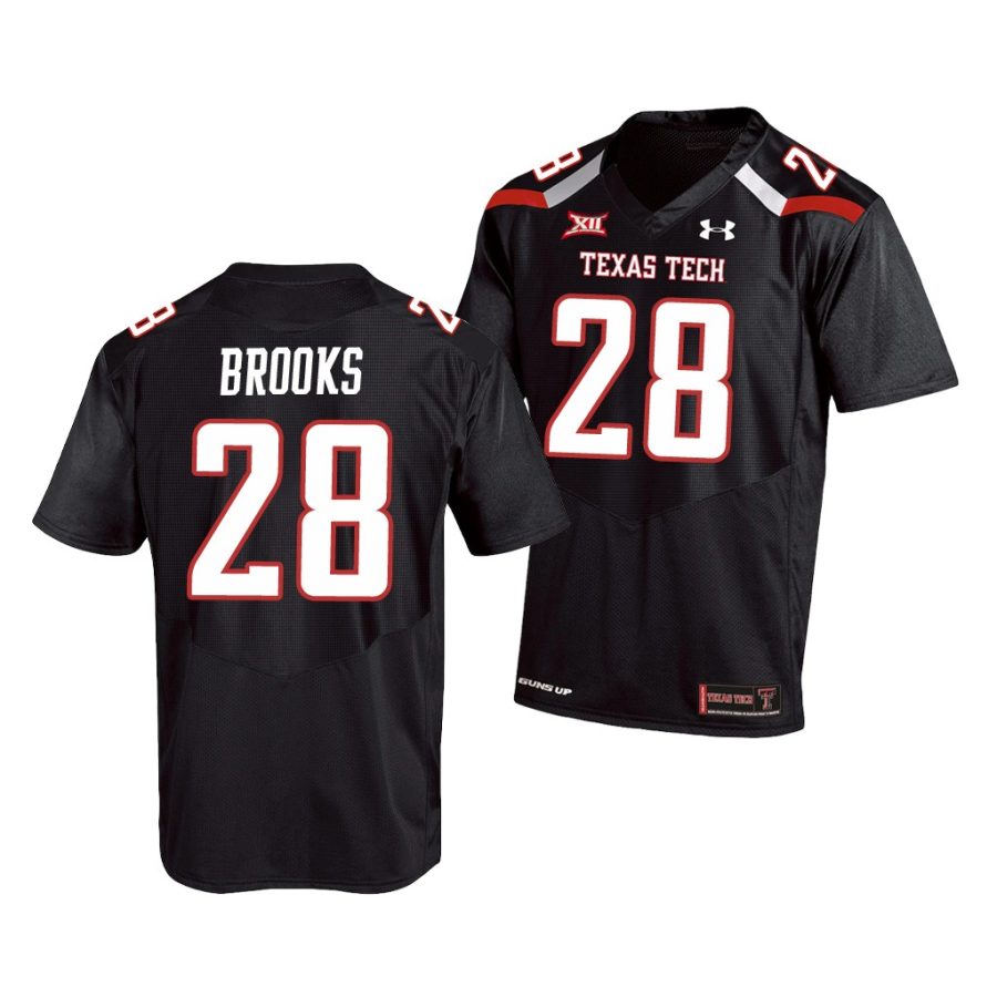 texas tech red raiders tahj brooks black college football men's jersey