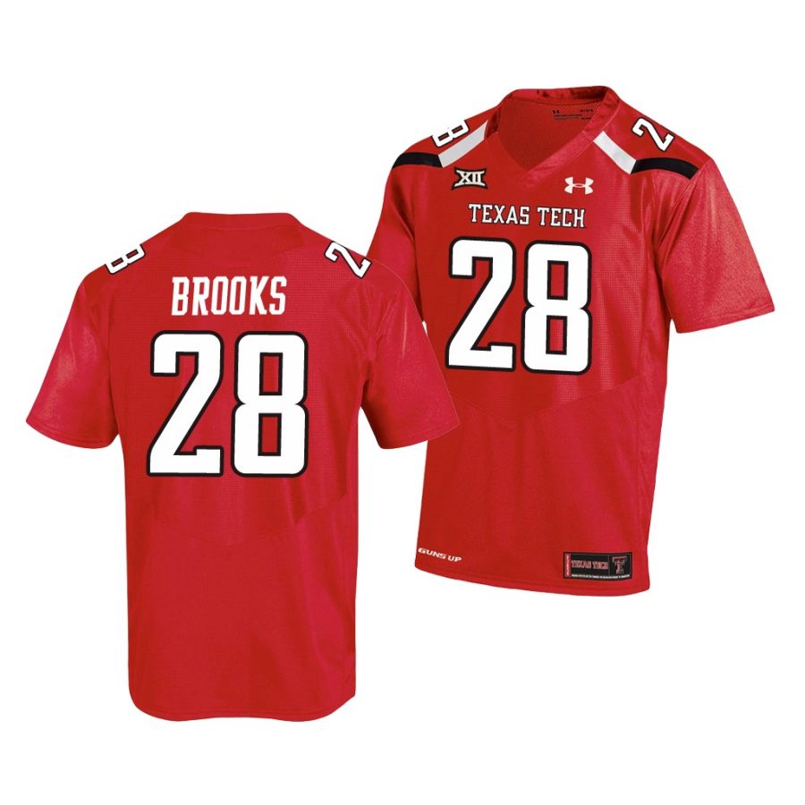 texas tech red raiders tahj brooks red college football men's jersey