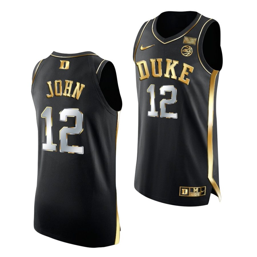 theo john black golden edition 2021 22authentic basketball jersey