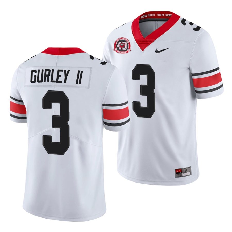 todd gurley ii white college football men's jersey