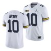 tom brady white college football men's jersey