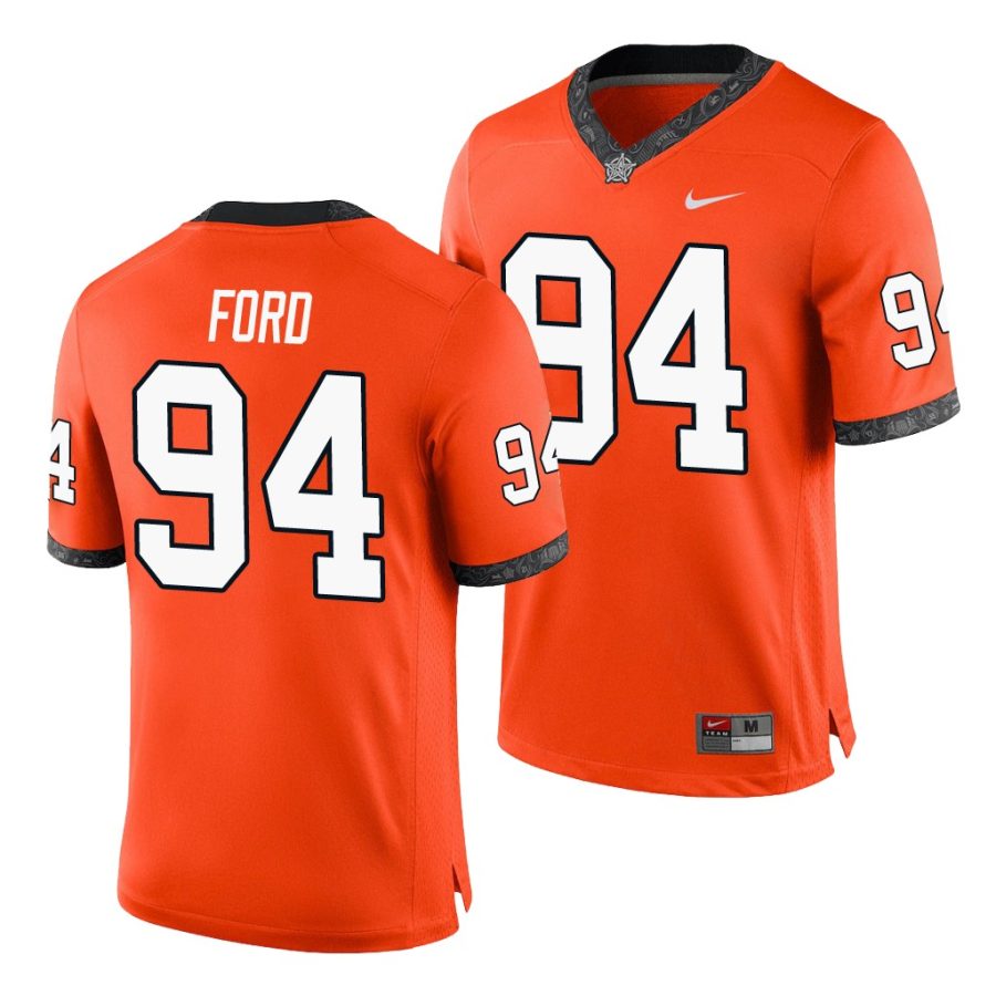 trace ford orange college football men's jersey