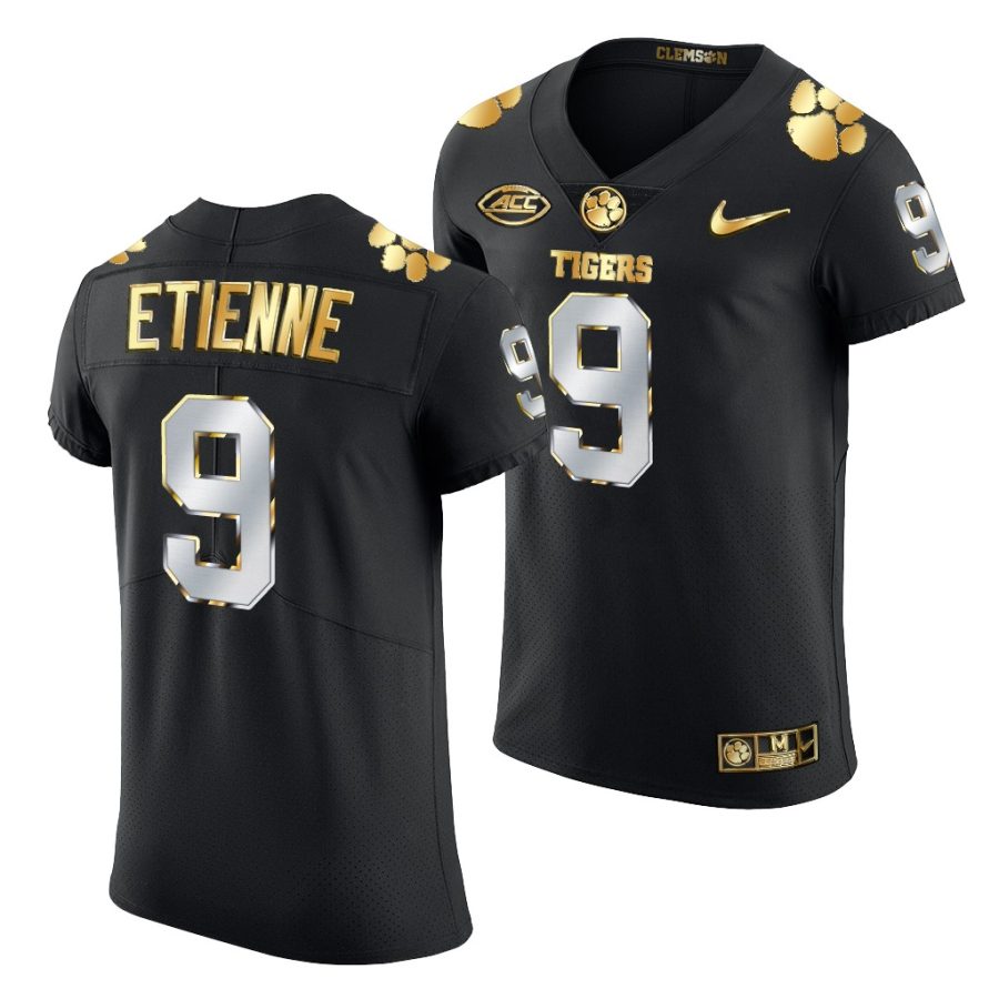 travis etienne black golden edition clemson tigers jersey