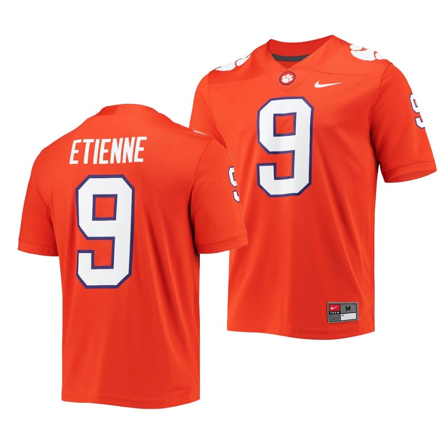 travis etienne orange college football clemson tigers jersey