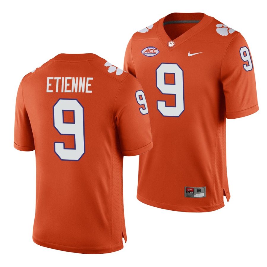 travis etienne orange college football men's jersey