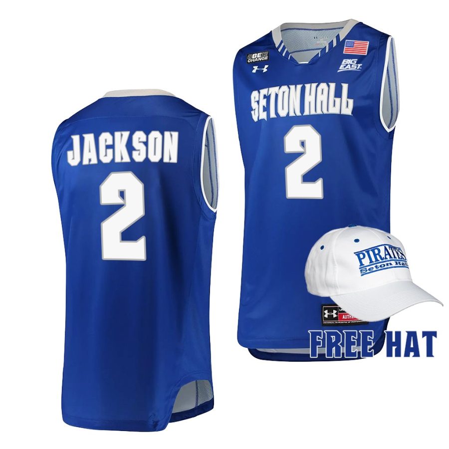 tray jackson blue college basketball 2021 22free hat jersey