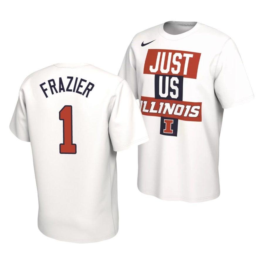 trent frazier white just us bench illinois fighting illini shirt