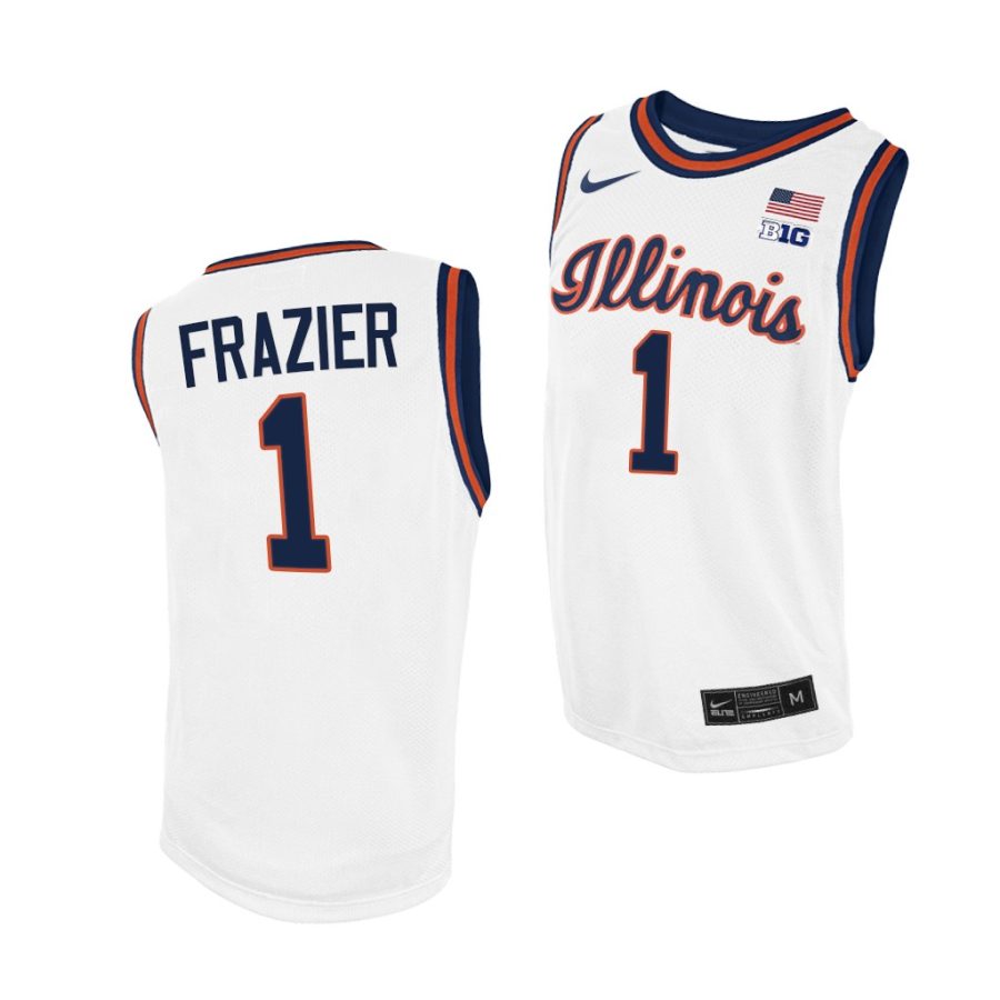 trent frazier white throwback men jersey