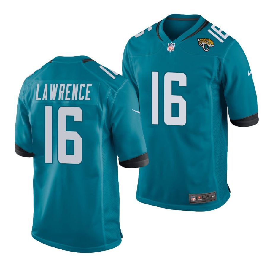 trevor lawrence jaguars 2021 nfl draft game men's teal jersey