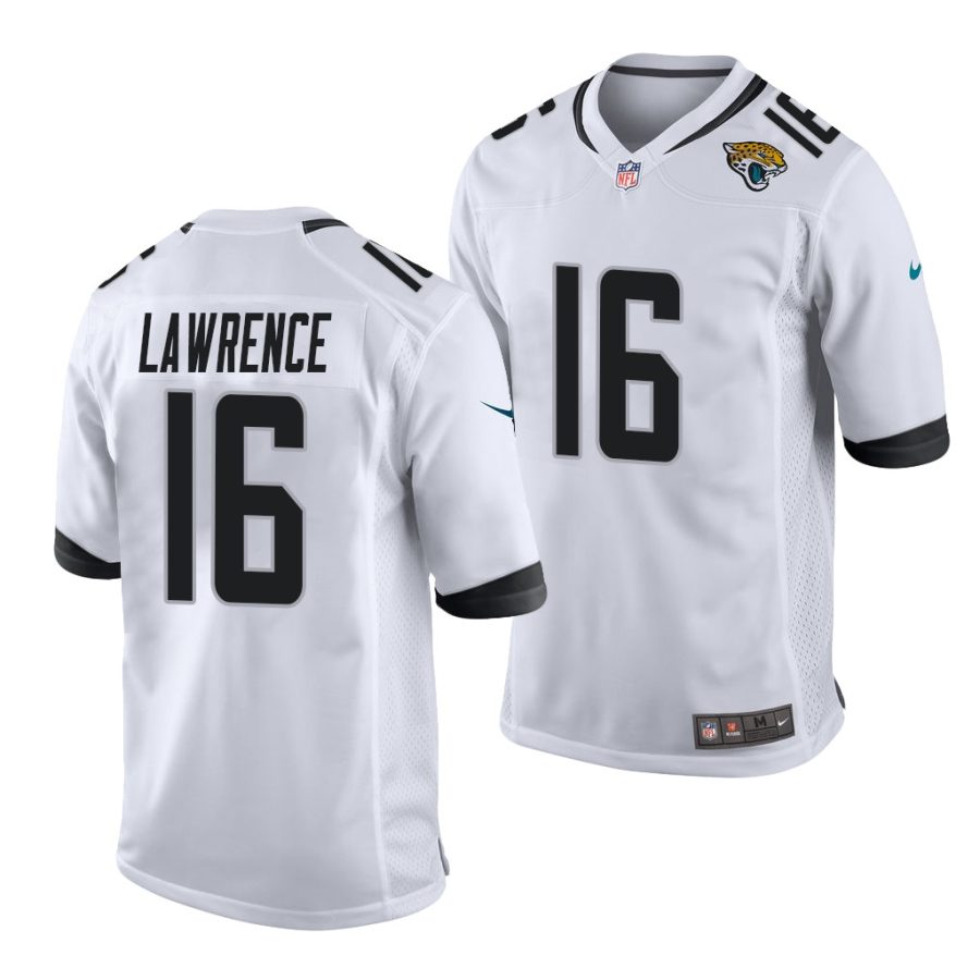 trevor lawrence jaguars 2021 nfl draft game men's white jersey