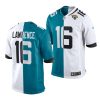 trevor lawrence jaguars 2021 nfl draft split men's teal white jersey