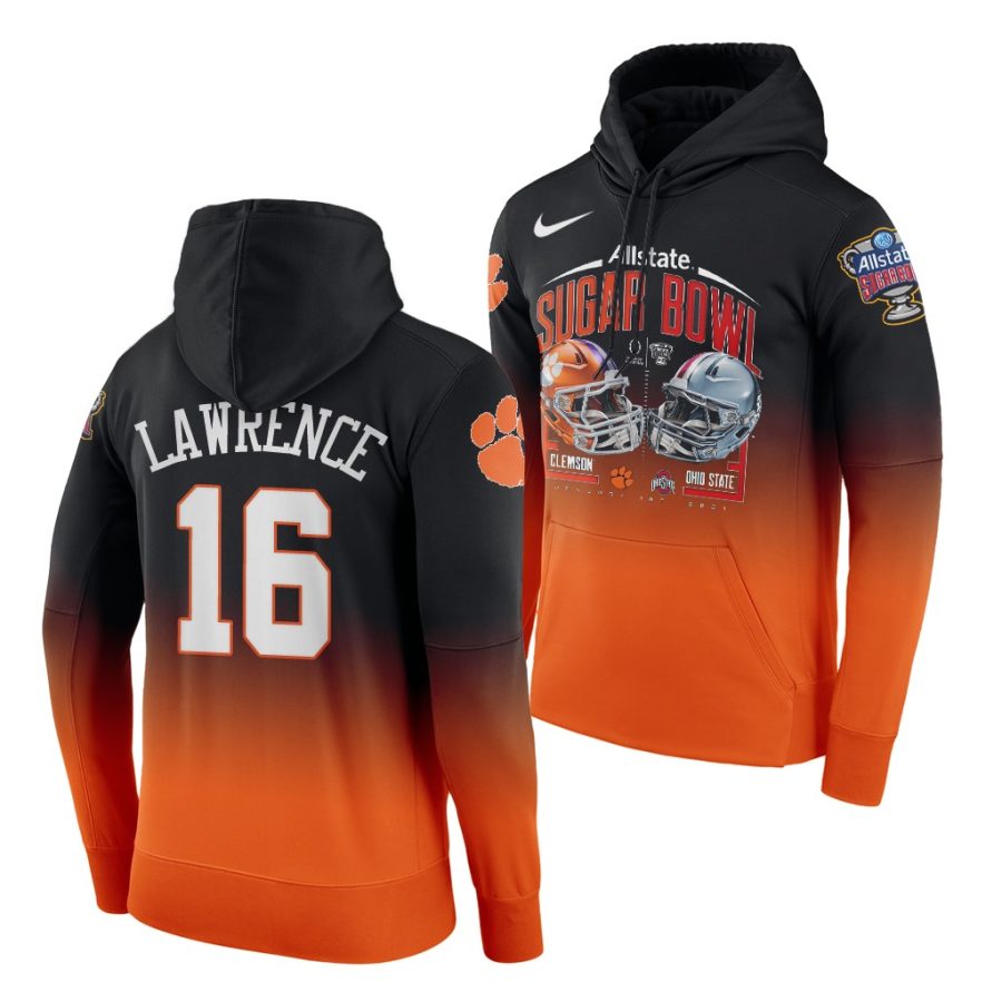 trevor lawrence orange 2021 sugar bowl clemson tigers hoodie