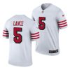 trey lance 49ers 2021 nfl draft color rush legend men's white jersey