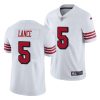 trey lance 49ers 2021 nfl draft color rush limited men's white jersey