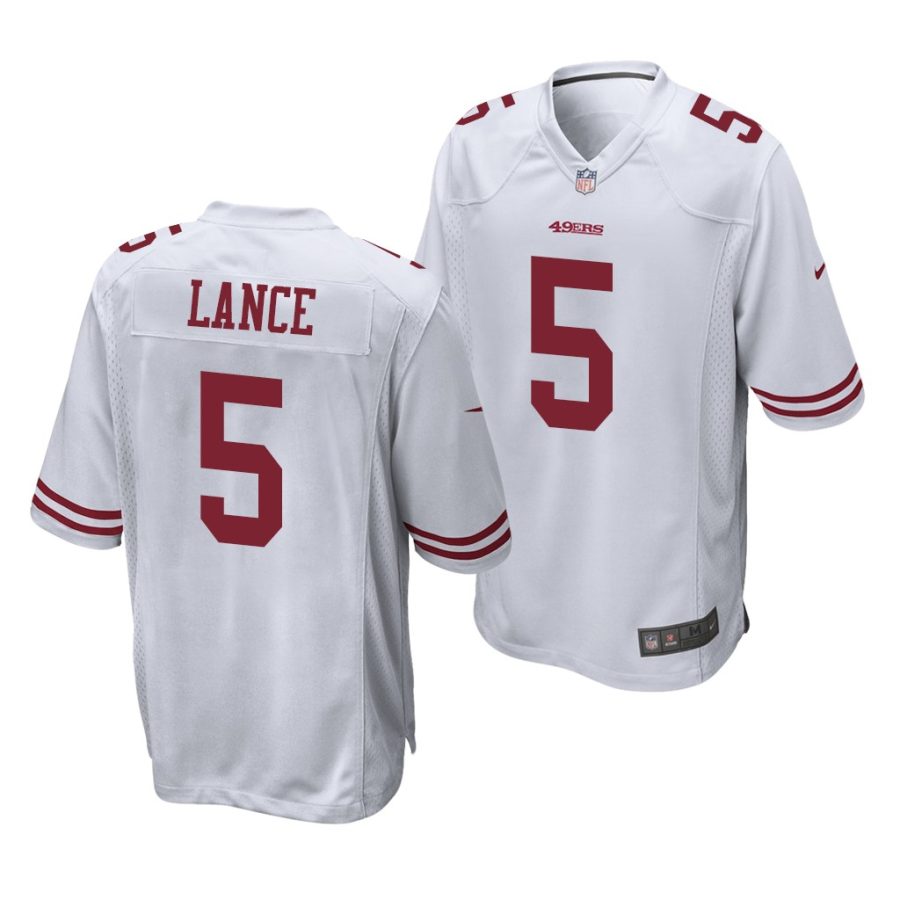 trey lance 49ers 2021 nfl draft game men's white jersey