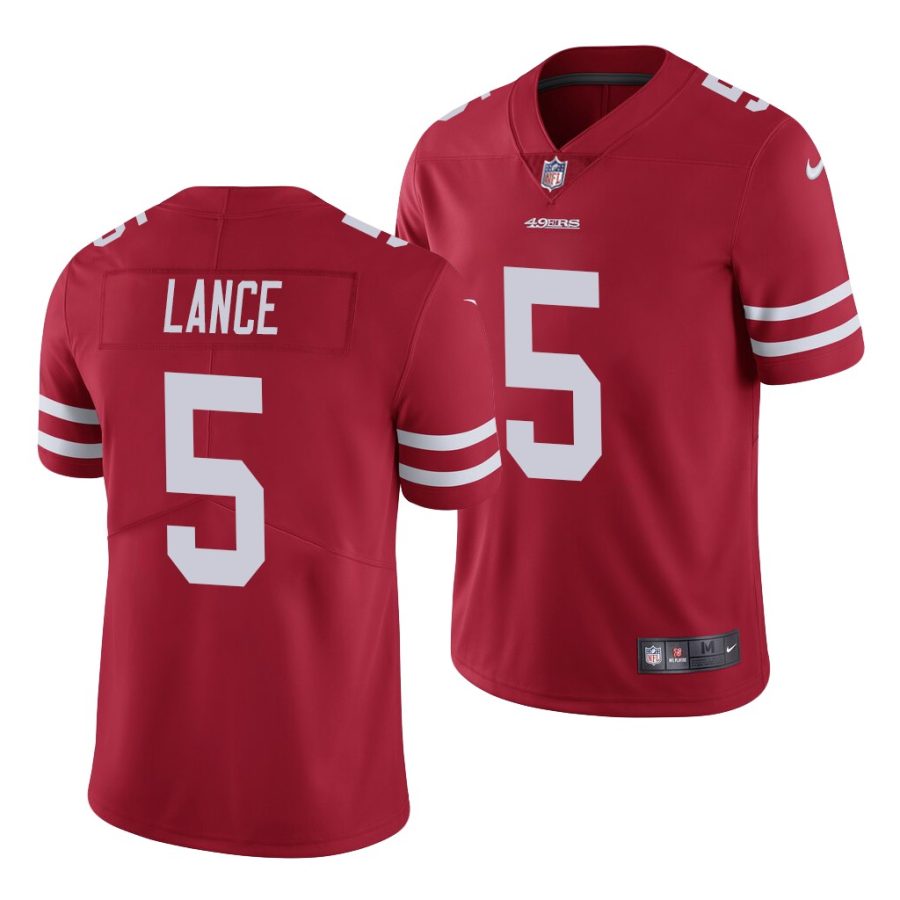 trey lance 49ers 2021 nfl draft limited men's scarlet jersey