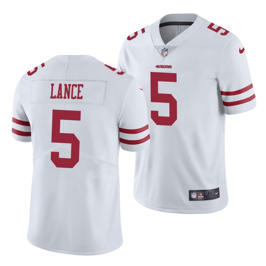 trey lance 49ers 2021 nfl draft vapor limited men's white jersey