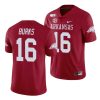 treylon burks cardinal college football arkansas razorbacks jersey