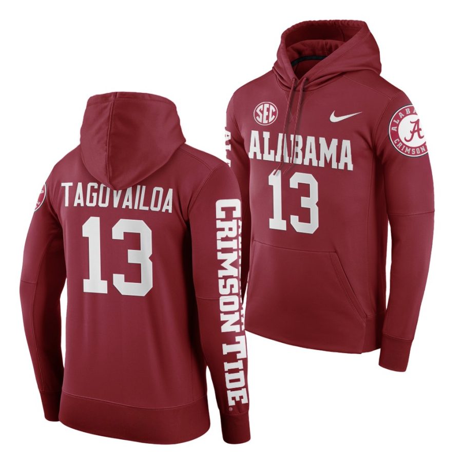 tua tagovailoa crimson name and number ncaa football jersey 0