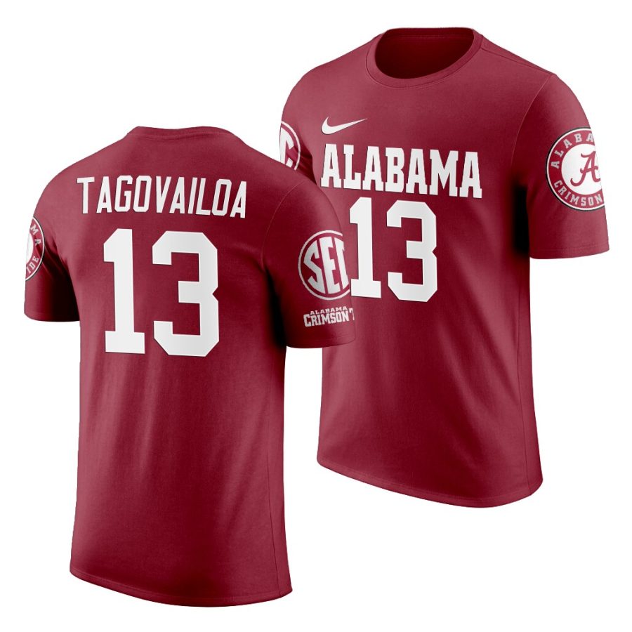 tua tagovailoa crimson name and number ncaa football jersey