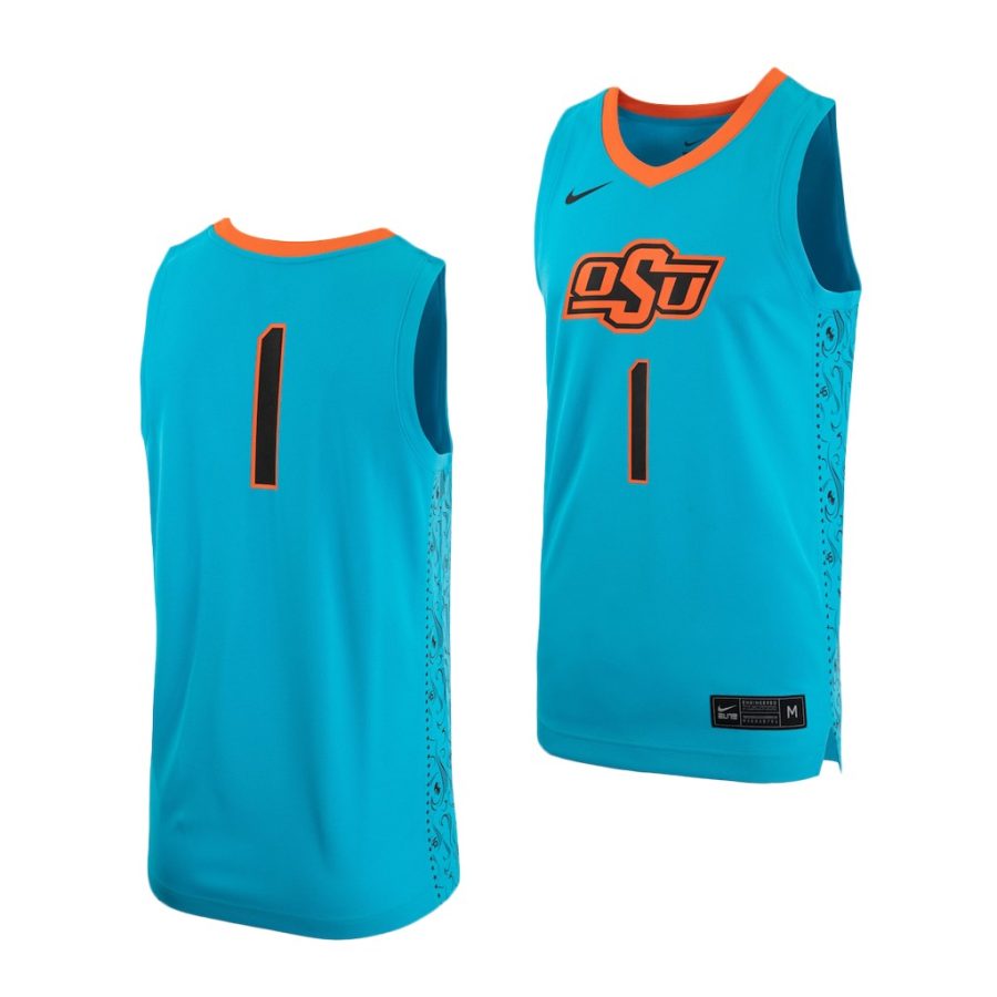 turquoise replica oklahoma state cowboys jersey