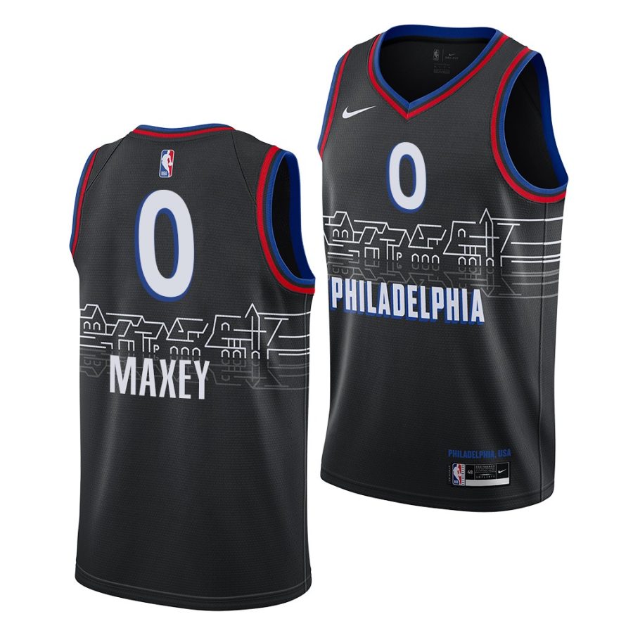 tyrese maxey 76ers city 2020 nba draft 2020 21 black jersey