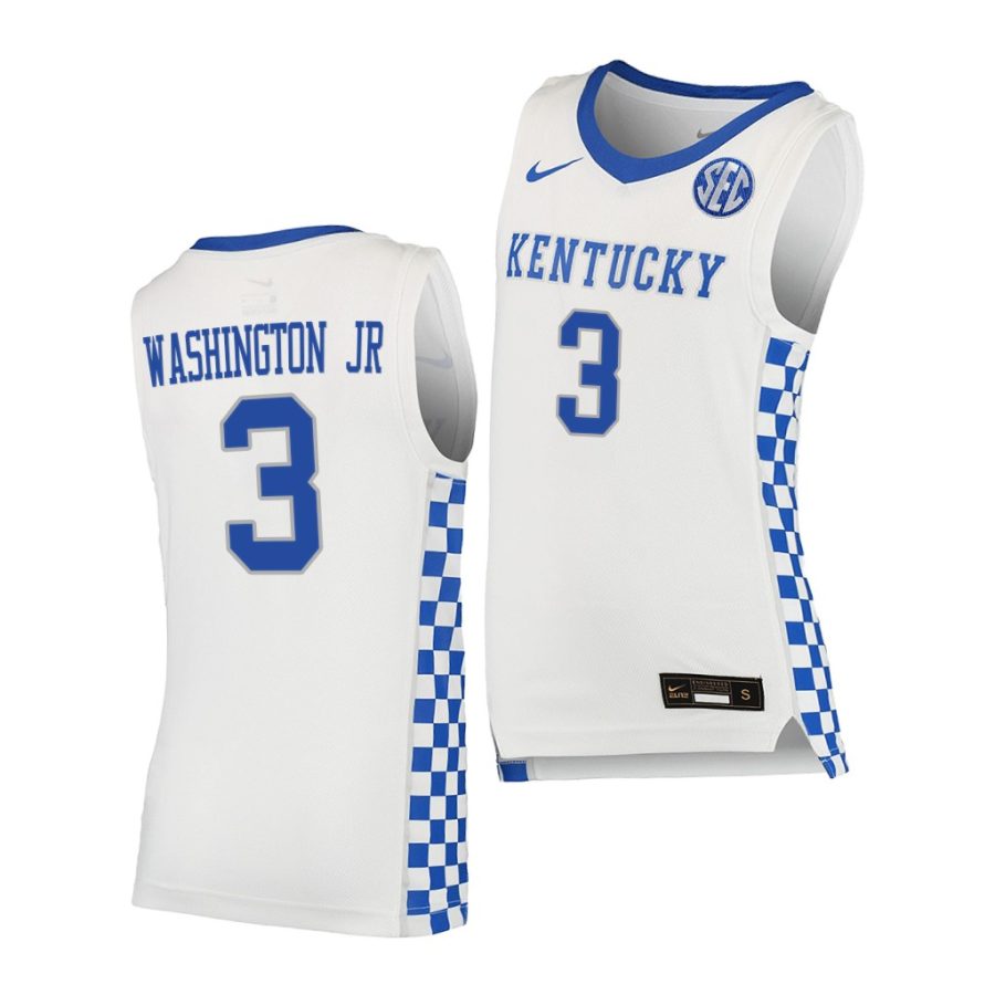 tyty washington jr. kentucky wildcats college basketball 2021 22 replica jersey 0