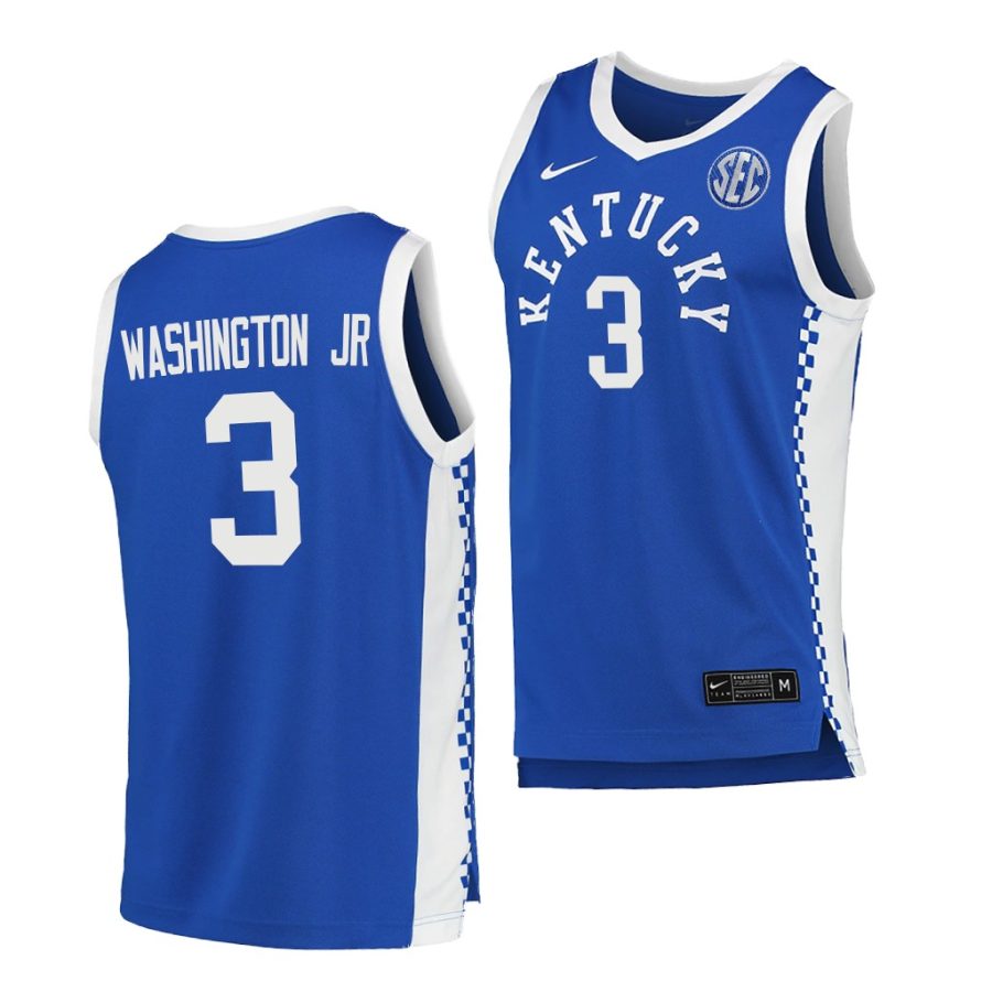 tyty washington jr. kentucky wildcats college basketball 2021 22 replica jersey