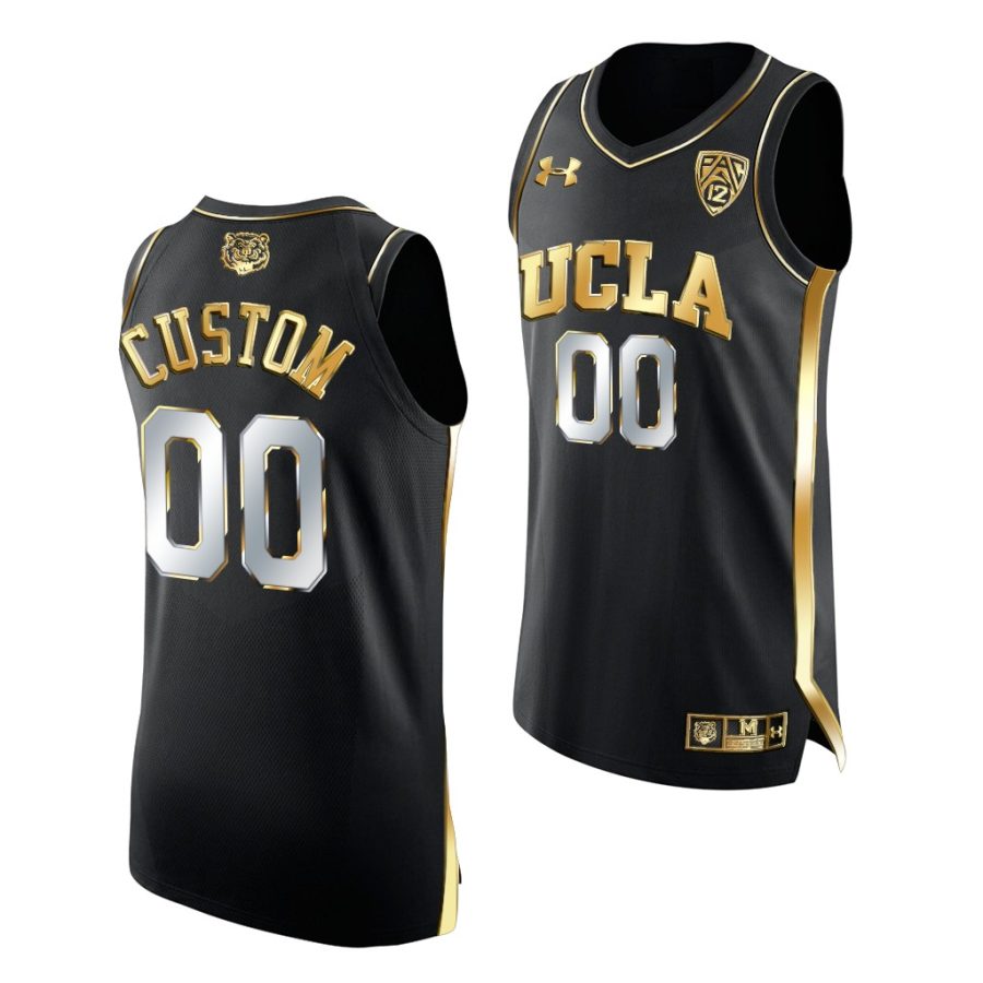 ucla bruins custom 2021 march madness elite 8 golden authentic black jersey