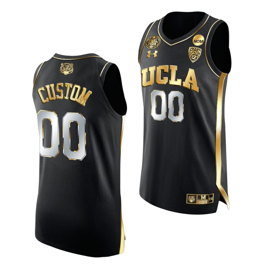 ucla bruins custom 2021 march madness final four golden authentic black jersey