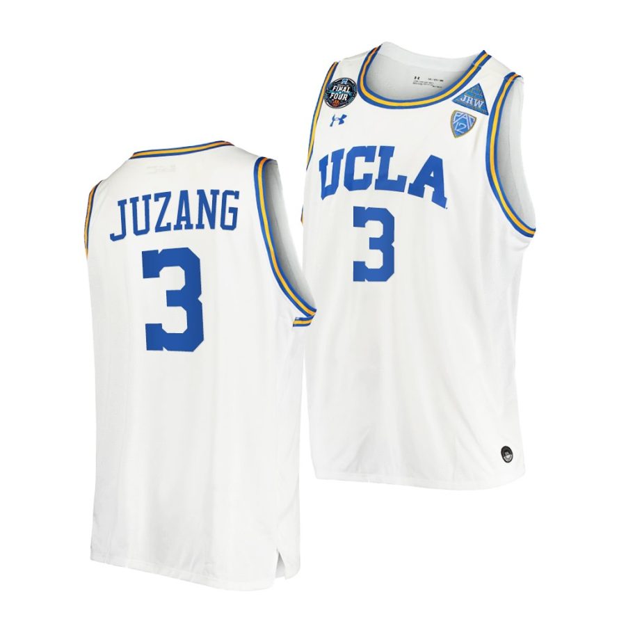 ucla bruins johnny juzang 2021 march madness final four jrw white jersey