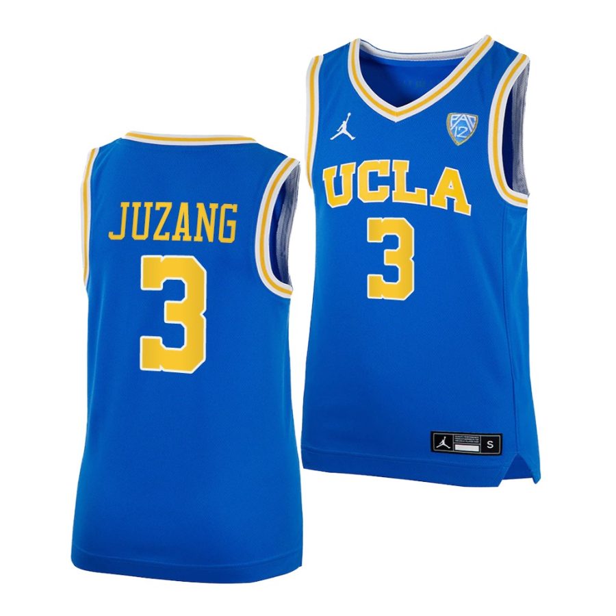 ucla bruins johnny juzang 2022 royal college basketball youth jersey