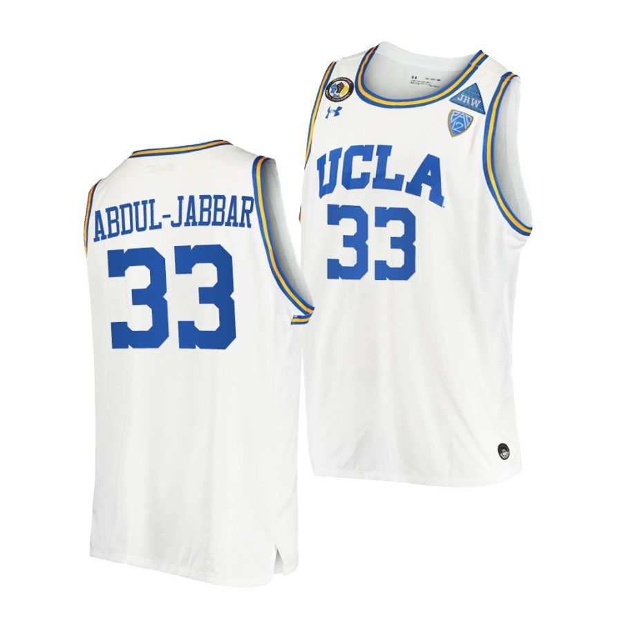 ucla bruins kareem abdul jabbar college basketball stand together white jersey