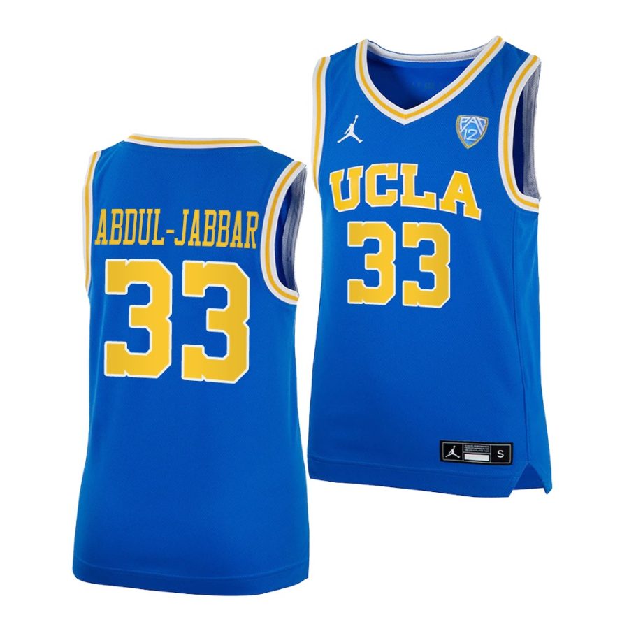 ucla bruins kareem abdul jabbar royal college basketball youth jersey