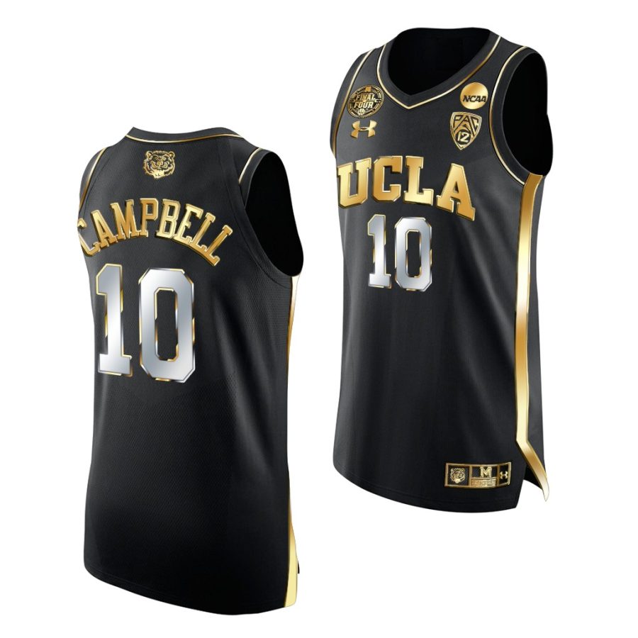 ucla bruins tyger campbell 2021 march madness final four golden authentic black jersey