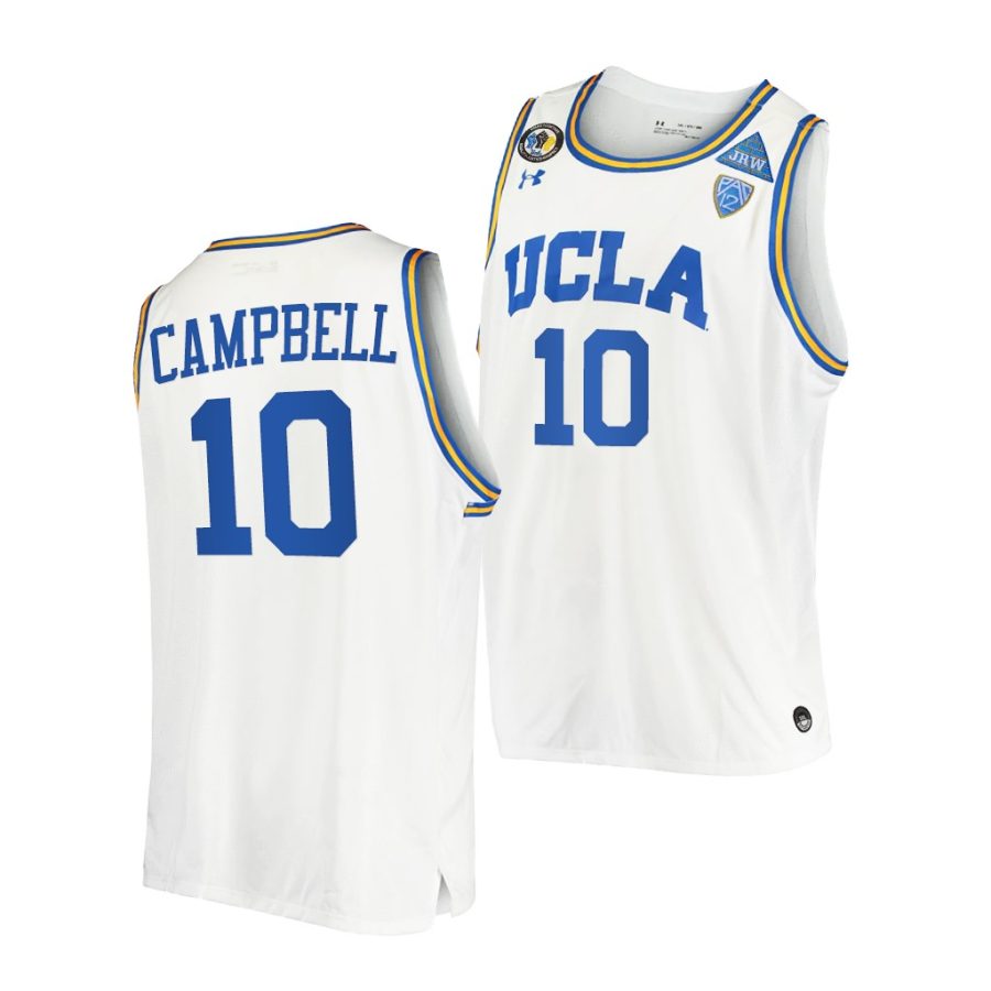 ucla bruins tyger campbell 2021 march madness pac 12 stand together white jersey