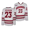 umass minutemen scott morrow 2021 22 college hockey white replica jersey