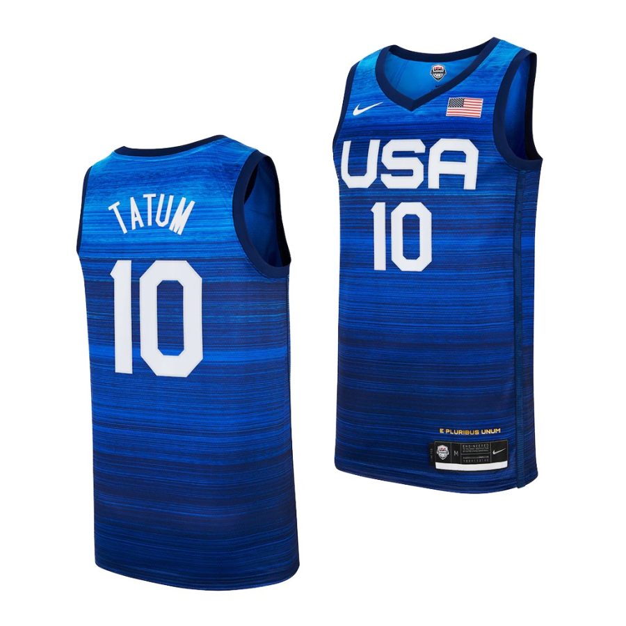 usa basketball jayson tatum blue tokyo olympics 2021 away jersey