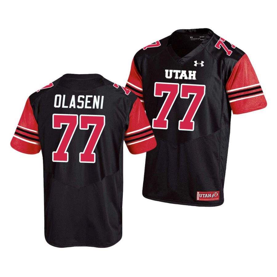 utah utes bamidele olaseni black replica men's jersey