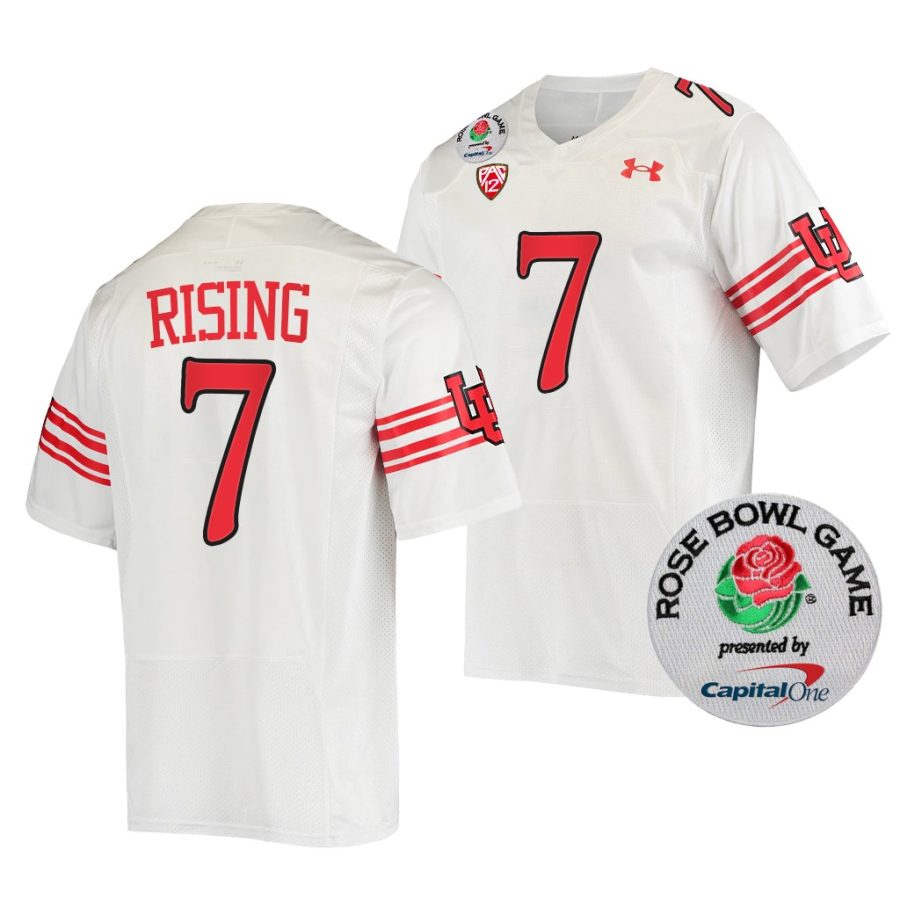 utah utes cameron rising white 2022 rose bowl throwback jersey