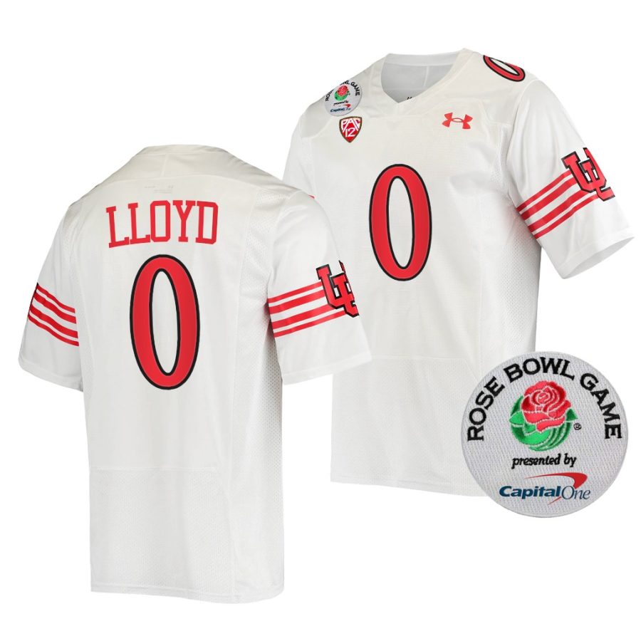 utah utes devin lloyd white 2022 rose bowl throwback jersey