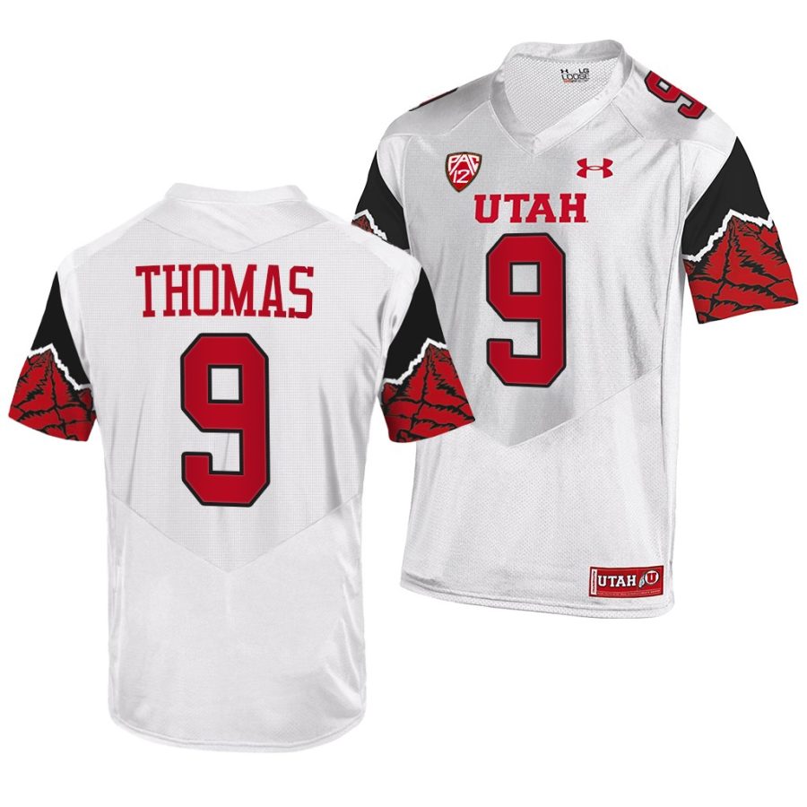 utah utes tavion thomas white college football premier jersey